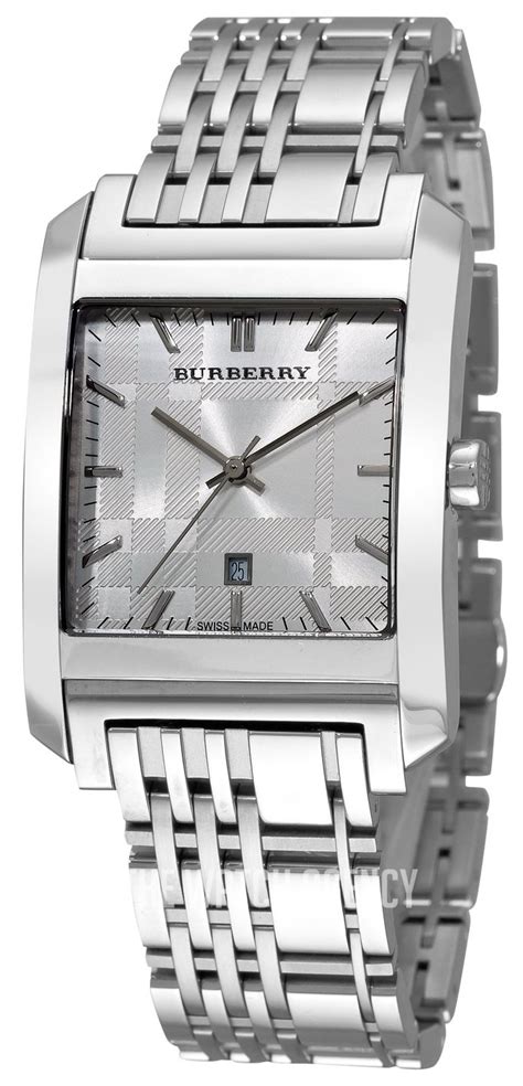 burberry watch bu 1567|Burberry Watch BU1567 Square Silver Dial Bracelet Men's Watch .